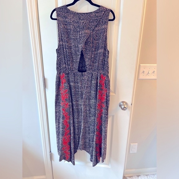 Anthropologie Vanessa Virginia Isolde Embroidered Dress Sleeveless Black Size L - Picture 2 of 12